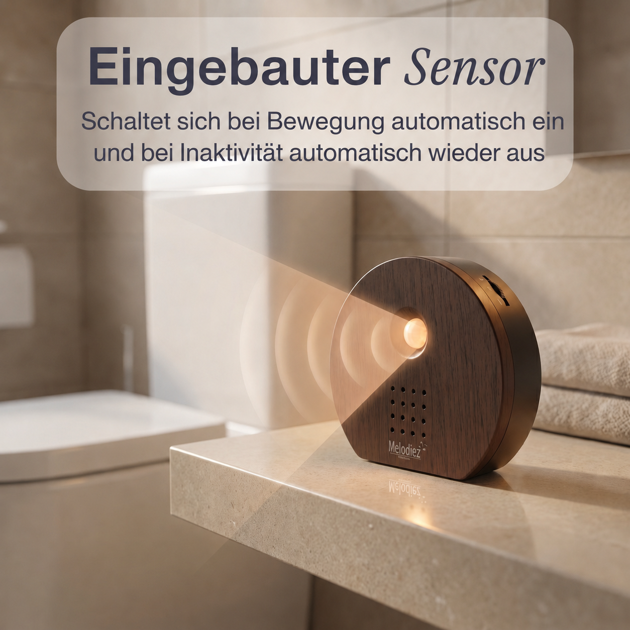 Melodiez Nature Box Ebenholz: Bewegungssensor in Aktion