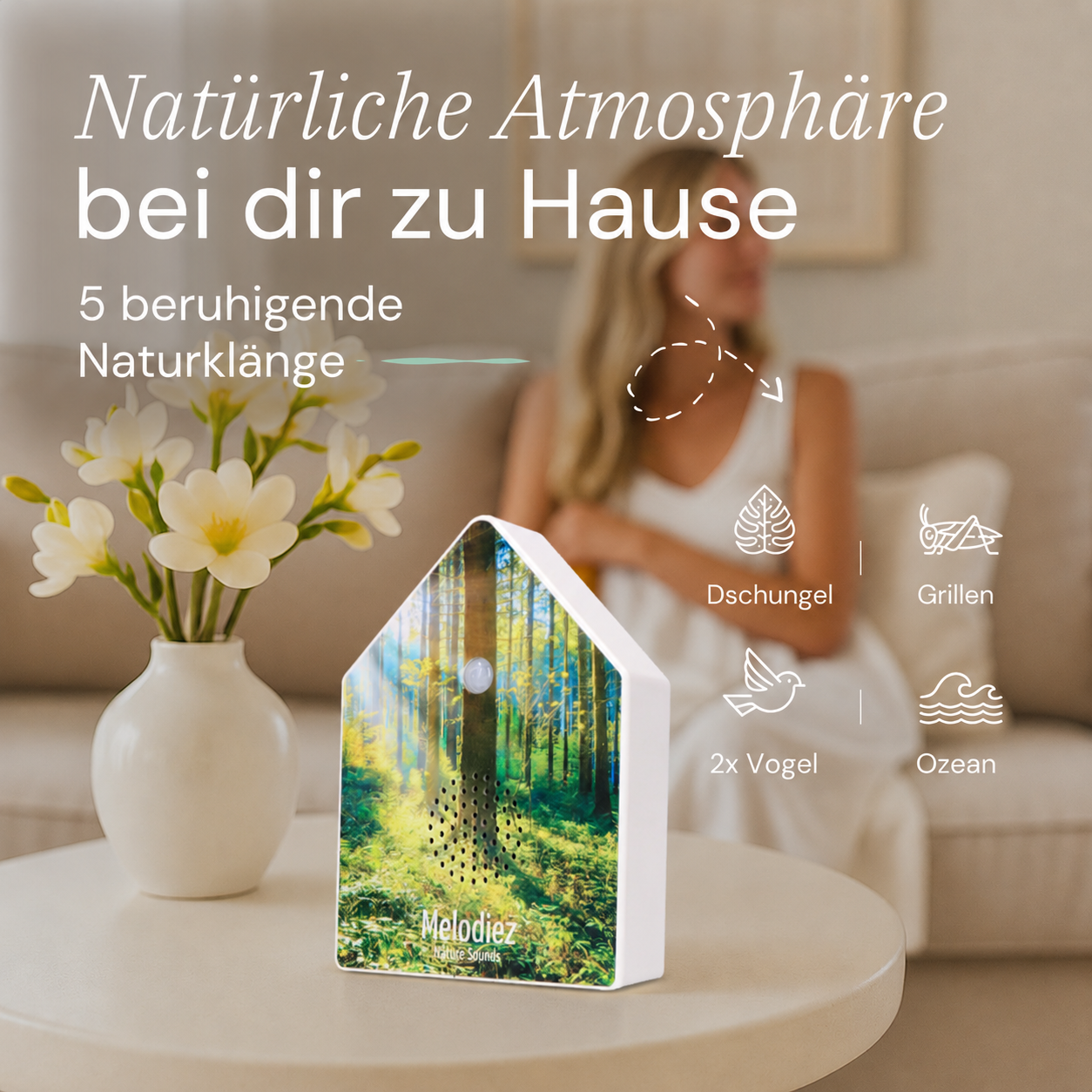 Melodiez Nature Box Forest Light: Verfügbare Naturgeräusche