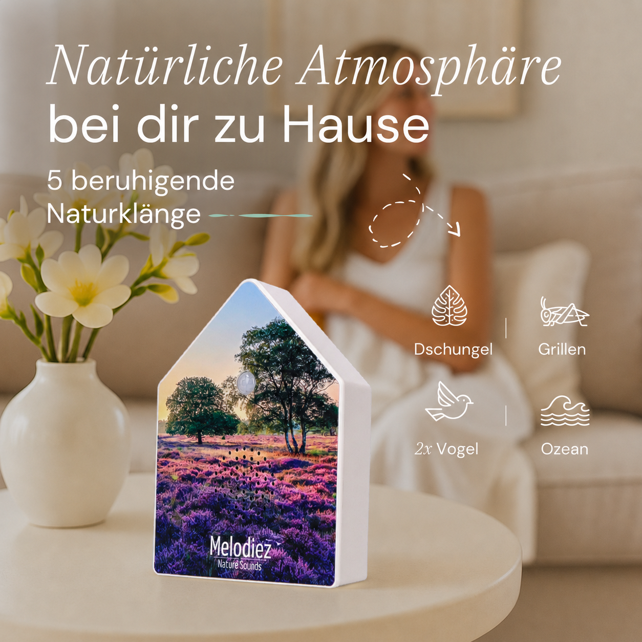 Melodiez Nature Box Lavender Dawn: Verfügbare Naturgeräusche