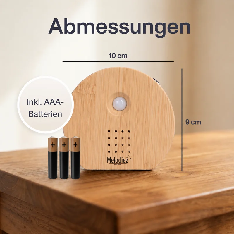Melodiez Nature Box Helles Holz: Abmessungen