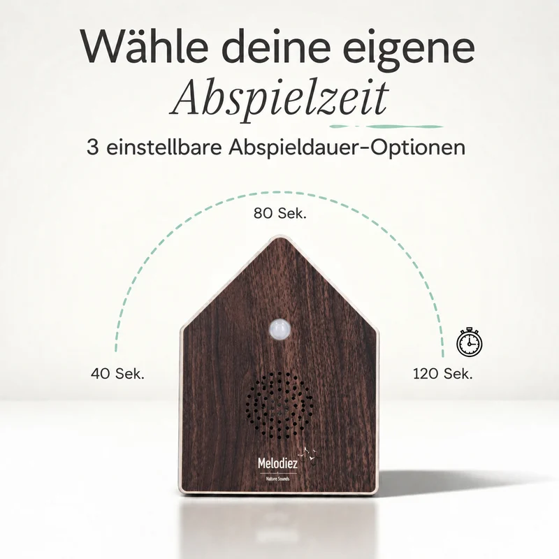 Melodiez Nature Box Dark Walnut: Einstellbare Spieldauer