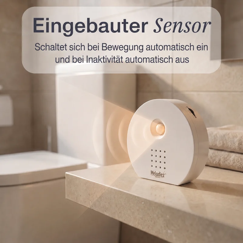 Melodiez Nature Box Weiß: Bewegungssensor in Aktion