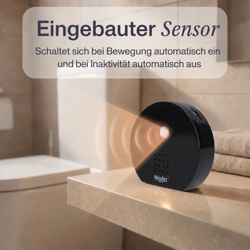 Melodiez Nature Box Schwarz: Bewegungssensor in Aktion